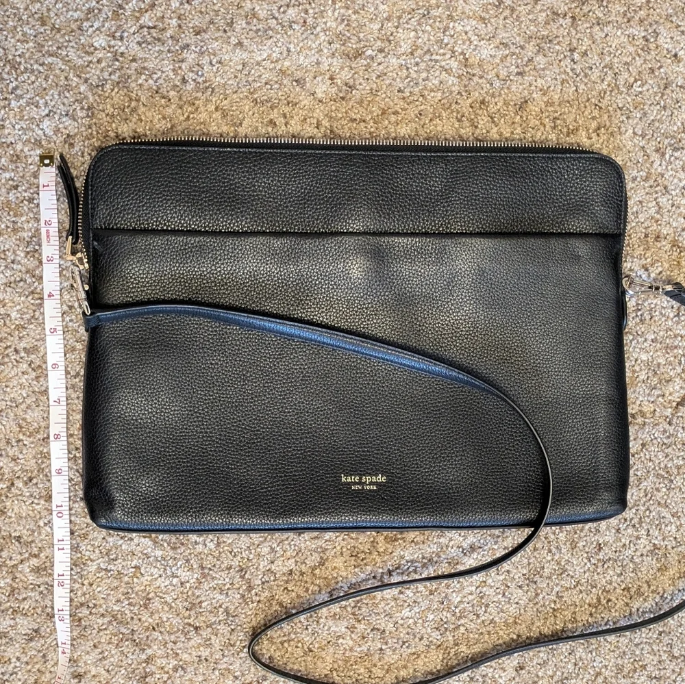 Kate Spade Polly Slim Laptop Sleeve Bag In Black